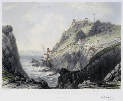 The View of Botallack Mine, in the Parish of St. Just in Penwith, Cornwall, engraved by Thomas Picken by Philip after Mitchell